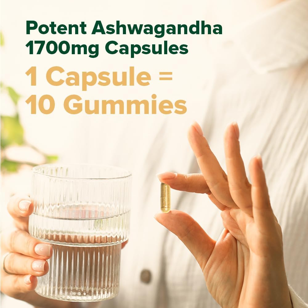 Ashwagandha 1700 mg Capsules with KSM-66®