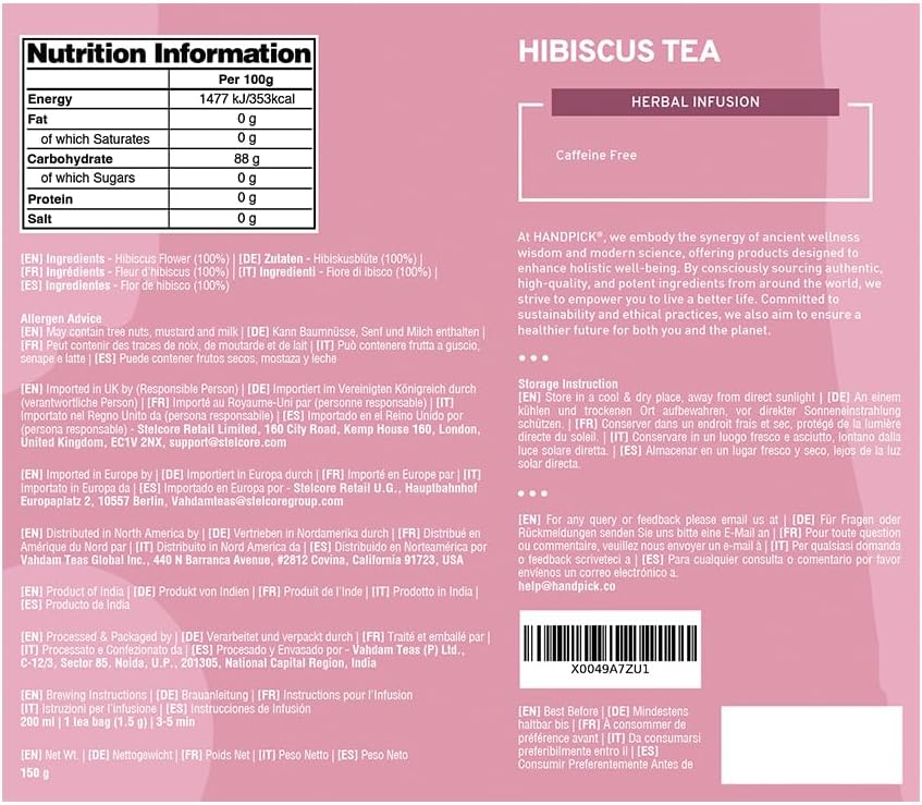 Hibiscus Tea Bags - 100 Count