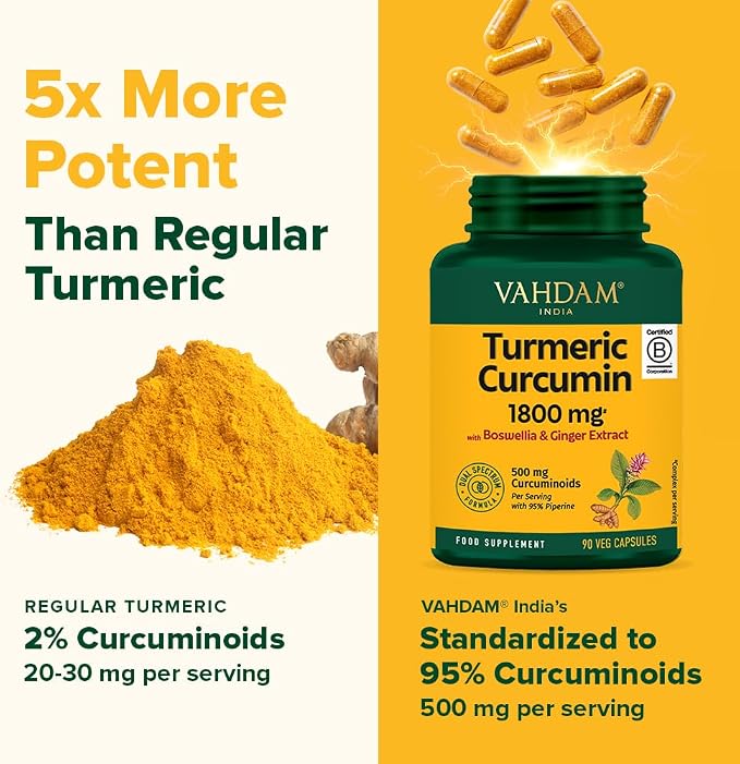 Turmeric Curcumin 1800mg with Boswellia & Piperine