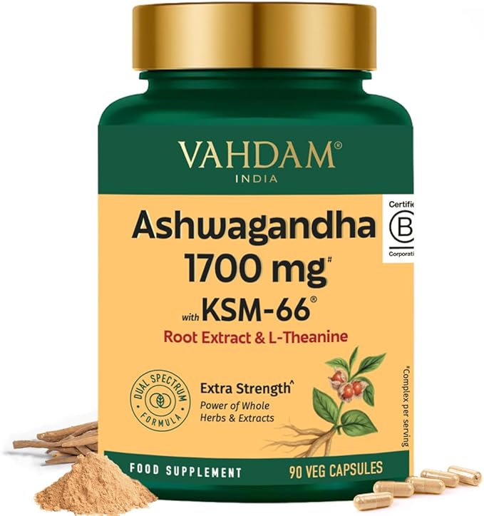 Ashwagandha 1700 mg Capsules with KSM-66®