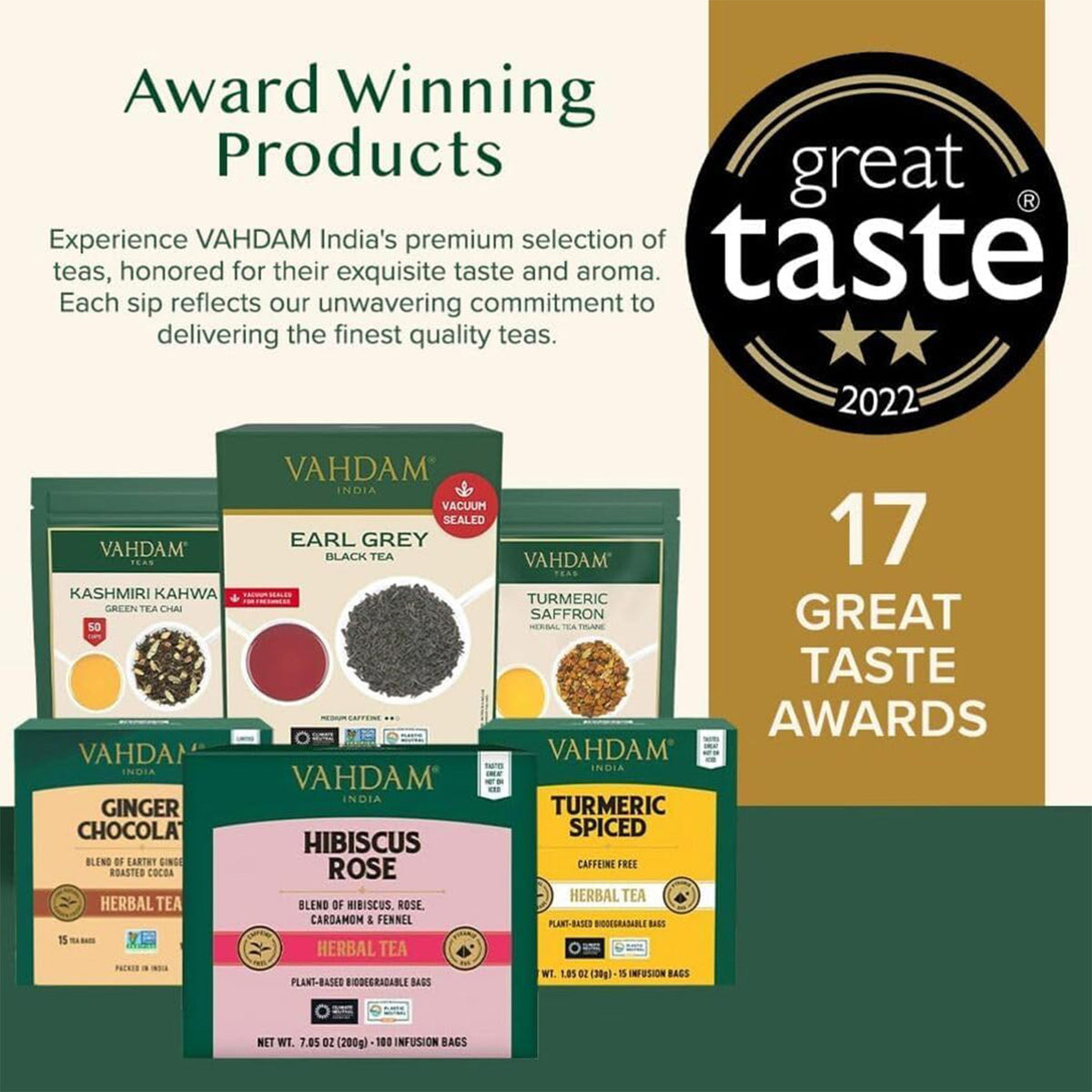 Turmeric Spiced Herbal Tea Tisane, 100 Count