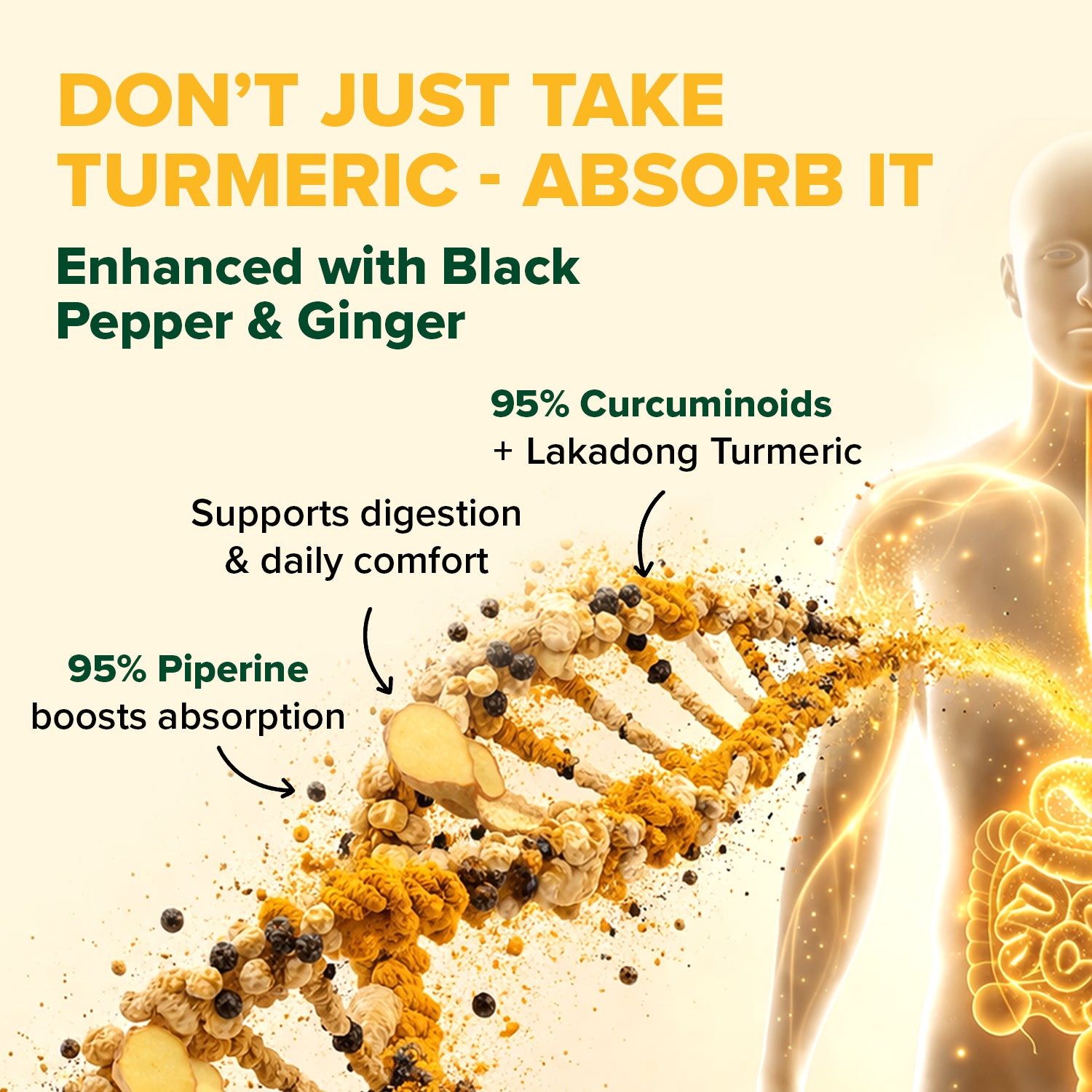 Turmeric Curcumin - 1800mg with Boswellia & Piperine