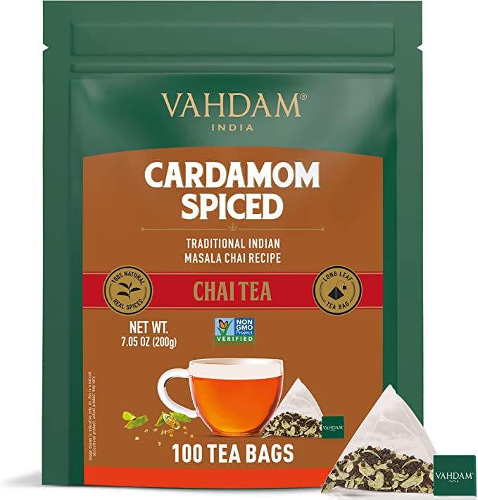 Cardamom Masala Chai Tea, 100 Count