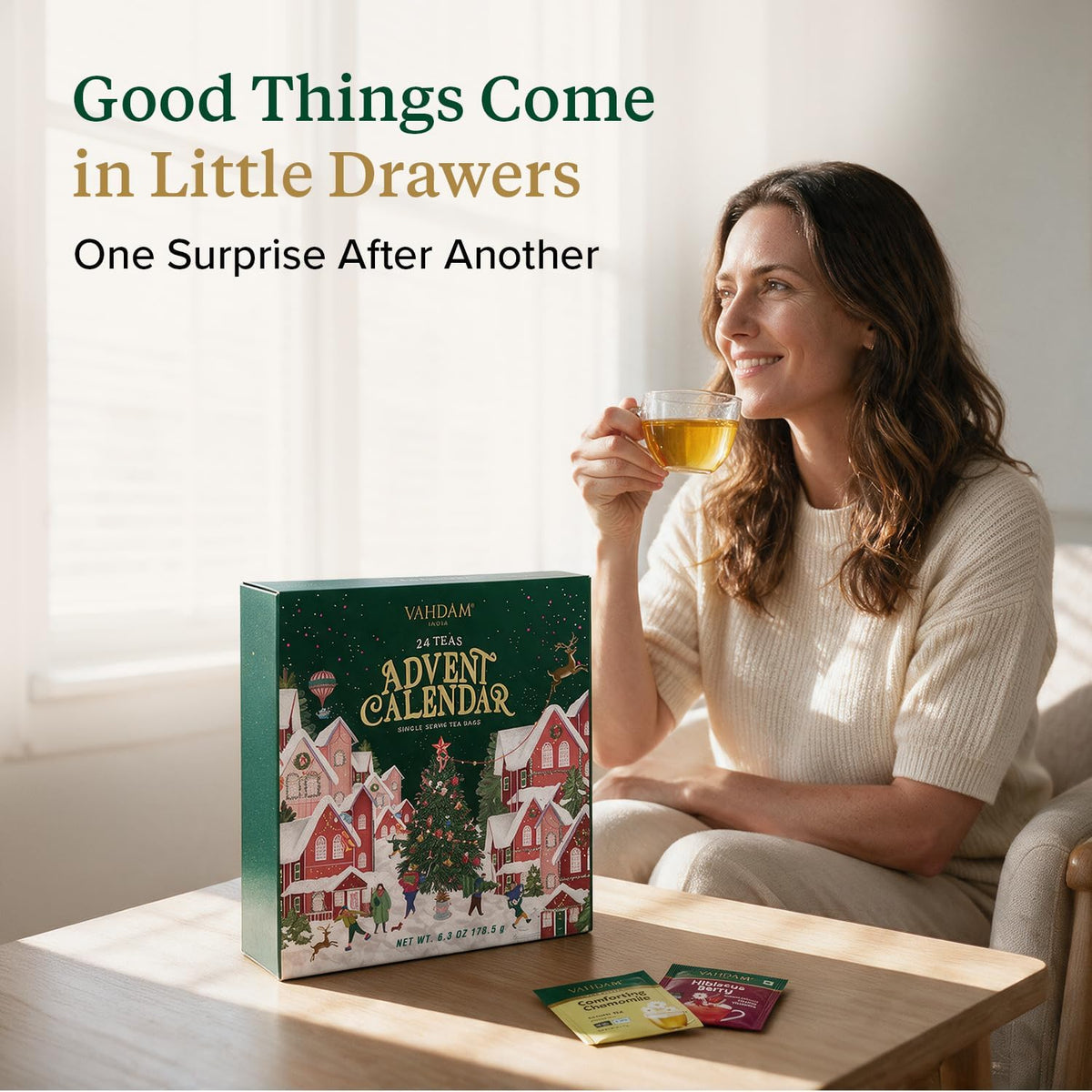 Tea Advent Calendar 2026 (24 Flavors, 5 Teabags each) Christmas Gift