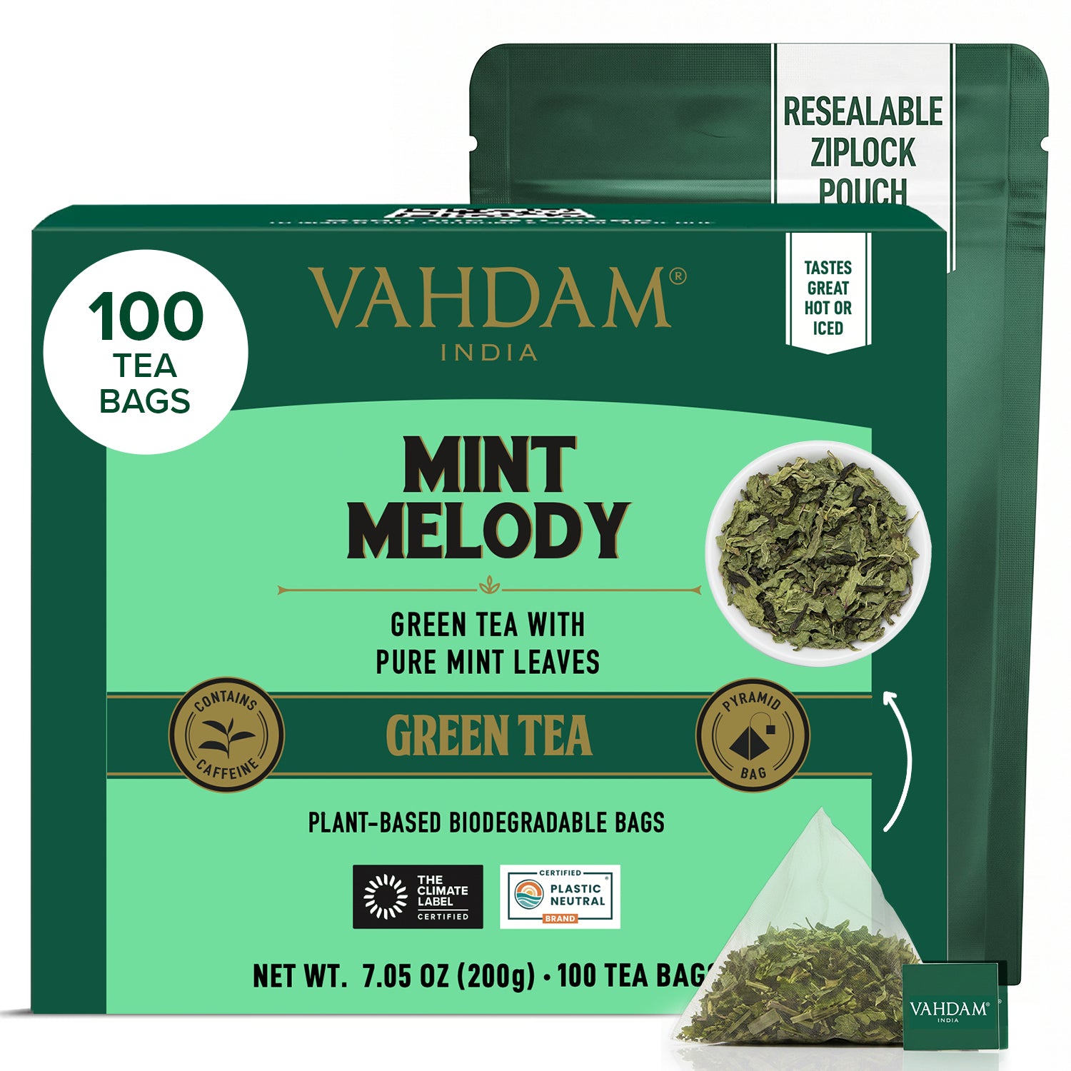 Mint Melody Green Tea, 100 Count