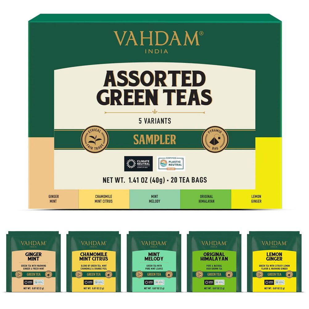 Assorted Green Teas Sampler, 5 Variants