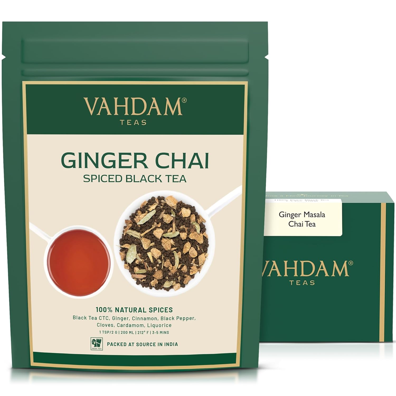 Ginger Masala Chai Tea, Loose Leaf Spiced Tea | VAHDAM®