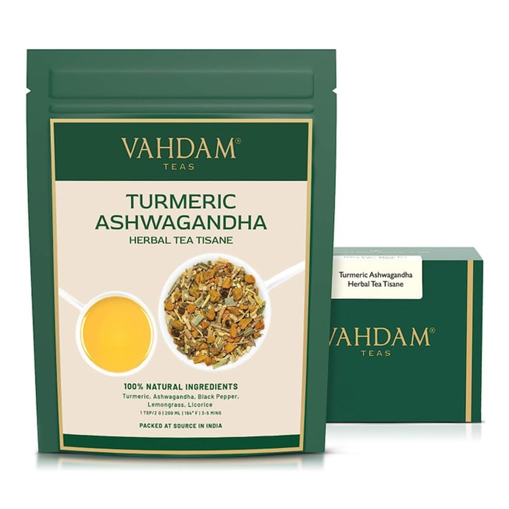 Turmeric Ashwagandha Herbal Tea, loose leaf | VAHDAM®