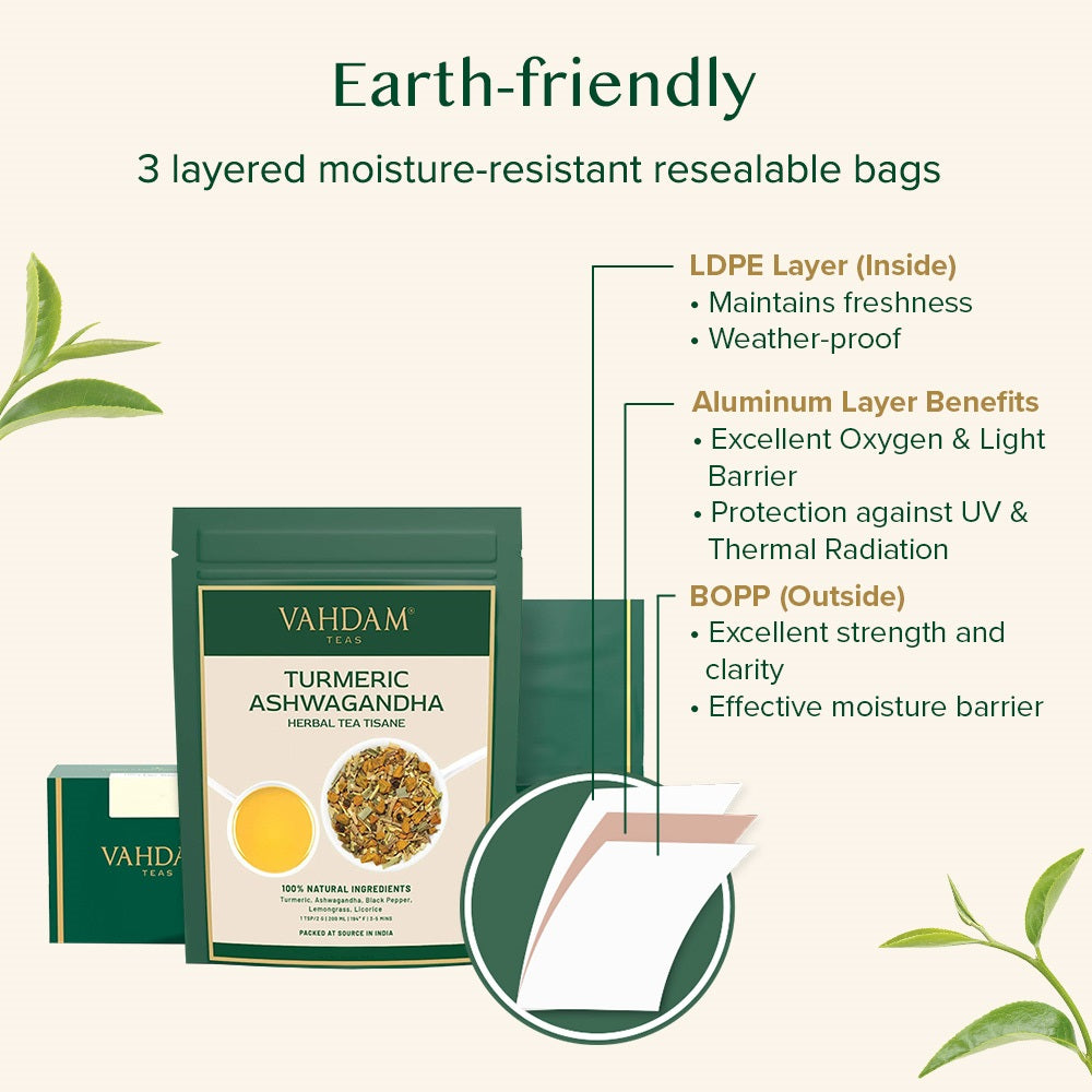 Turmeric Ashwagandha Herbal Tea, loose leaf | VAHDAM®