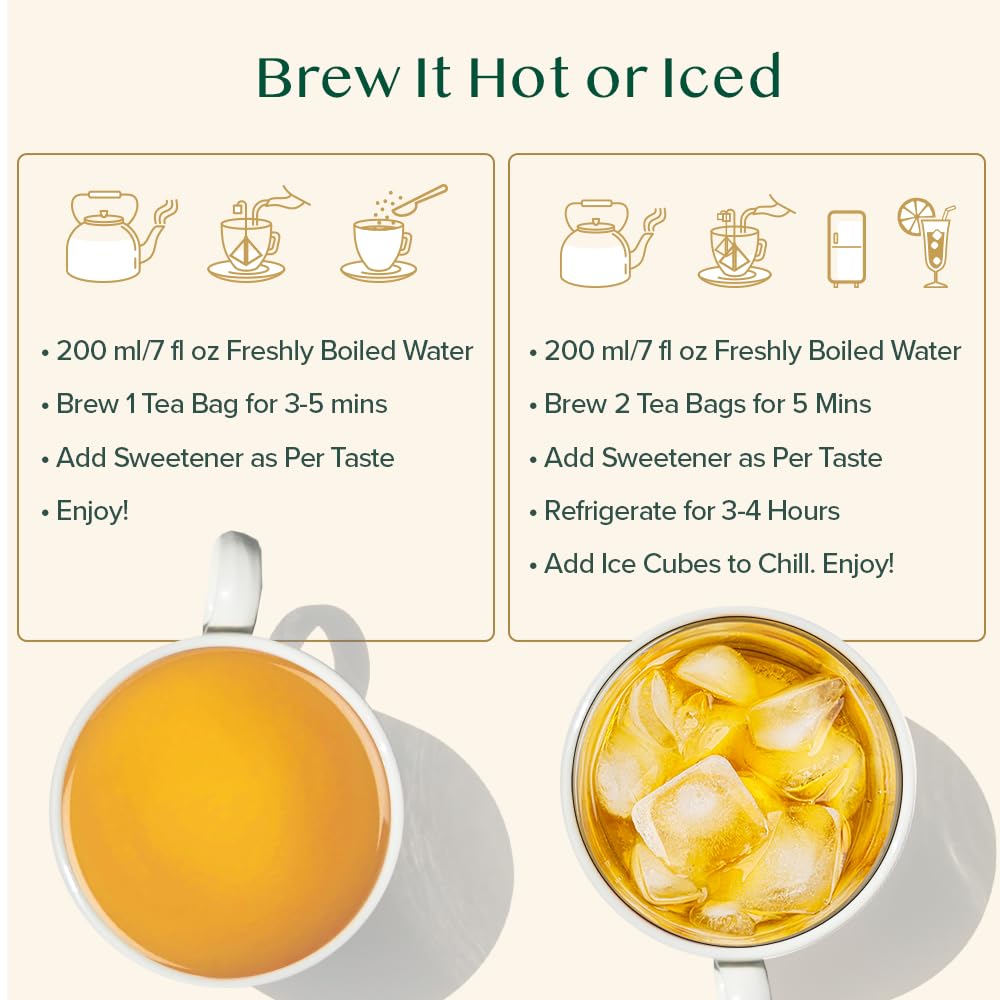 Turmeric Ashwagandha Herbal Tea Bags, 30 Count | VAHDAM®
