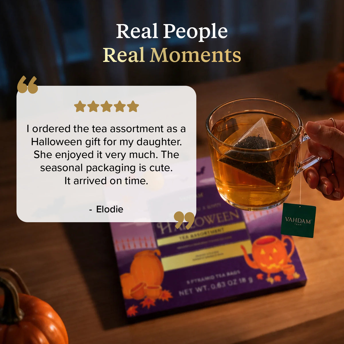 Halloween Tea Gift 9 Premium Pyramid Tea Bags