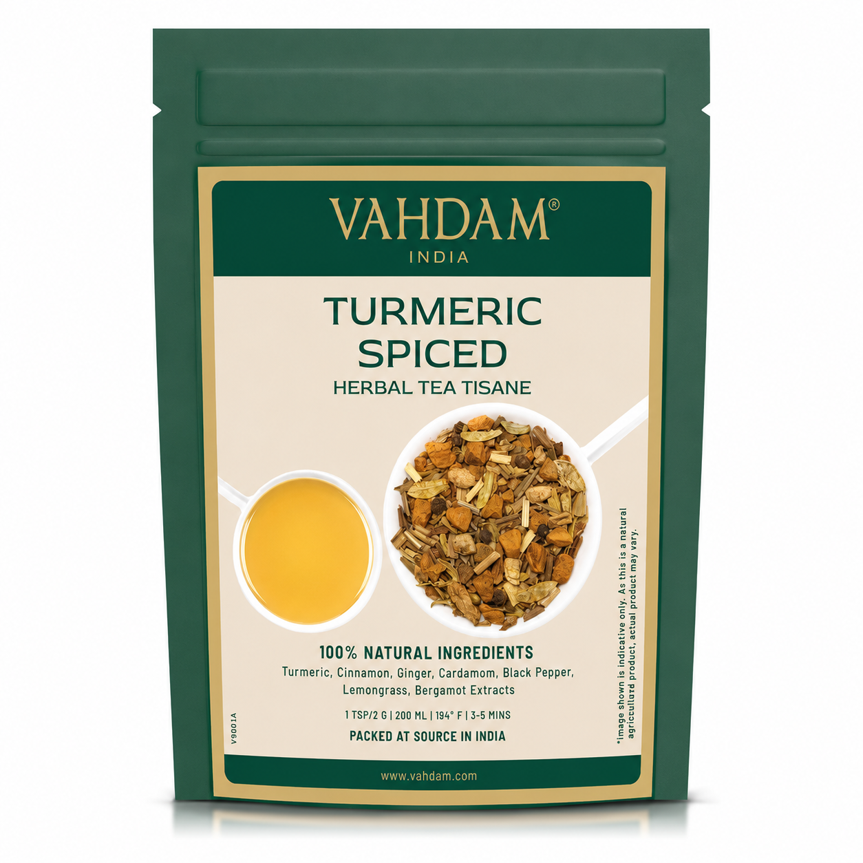 Turmeric Spiced Herbal Tea Tisane, 7.06oz/200g