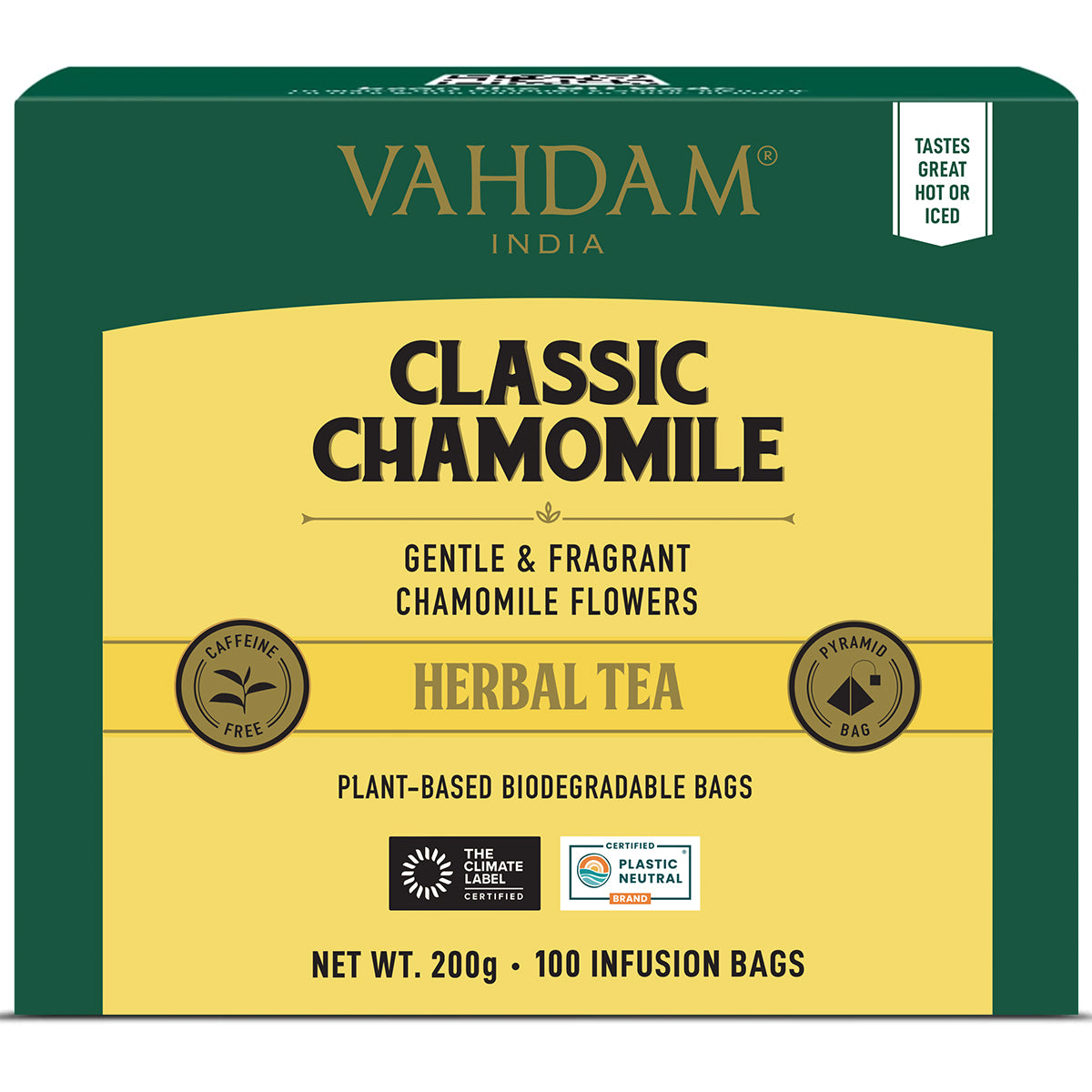 Classic Chamomile Herbal Tea Tisane, 100 Count