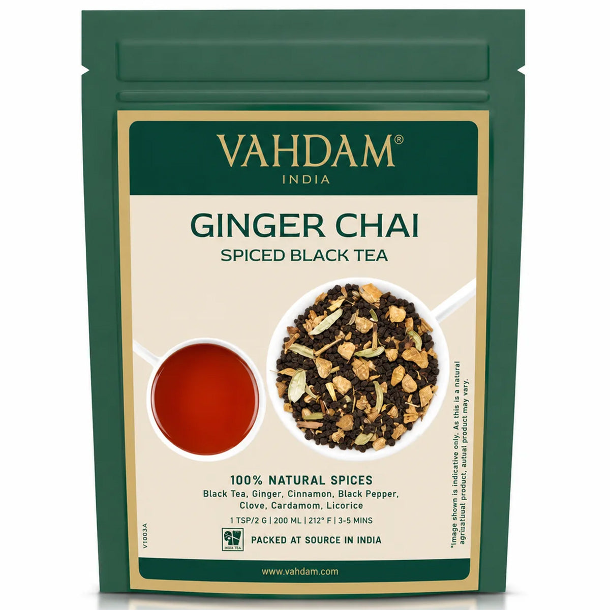 Ginger Masala Chai Tea, 3.53 oz/ 100g