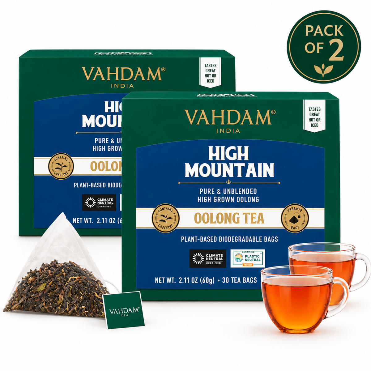 High Mountain Oolong Tea, 30 Count (15X2)