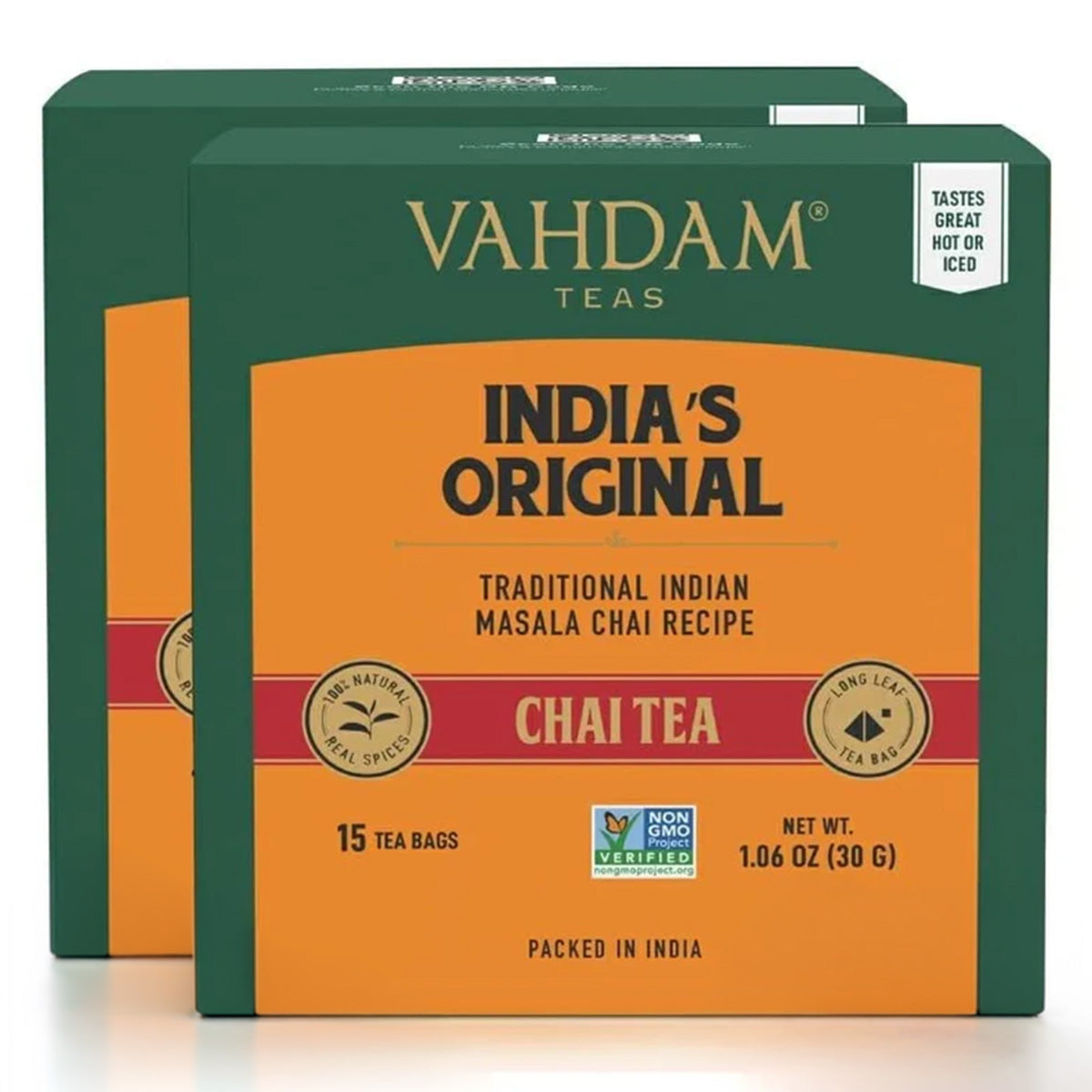 India's Original Masala Chai Tea, 30 Count (15x2)