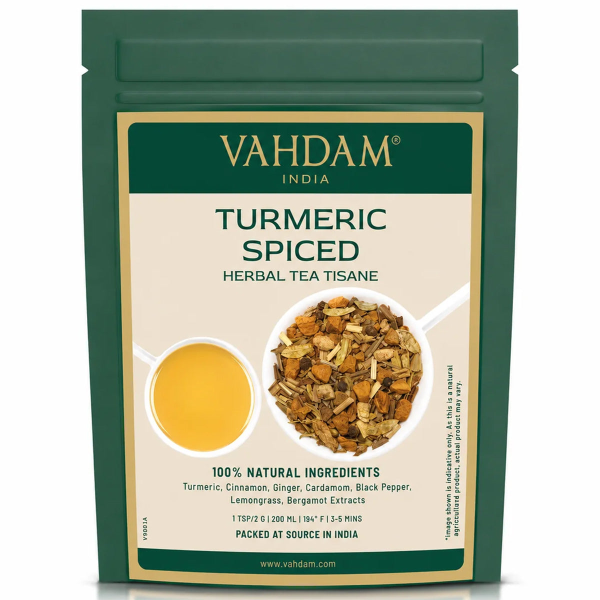 Turmeric Spiced Herbal Tea Tisane, 7.06oz/200g