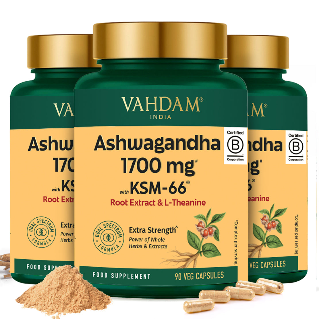 Ashwagandha 1700 mg Capsules with KSM-66®