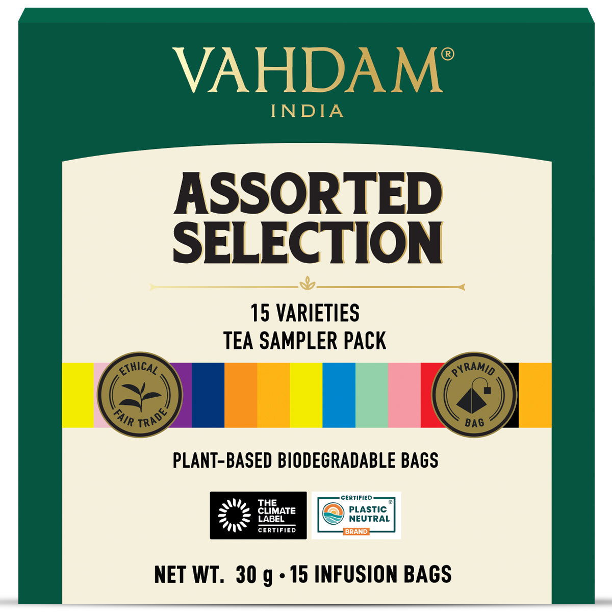 Assorted Tea Bags Gift, 15 Variants