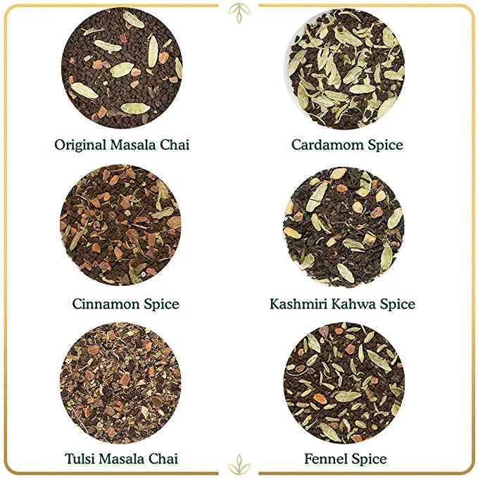 Chai Tea Assortment Christmas Tea Gift, Set of 12