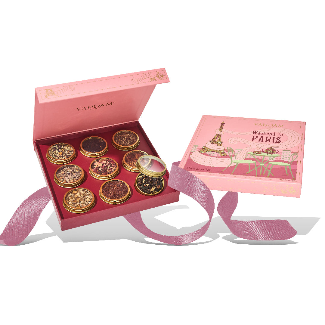 Weekend in Paris, Holiday Tea Gift, Set of 9