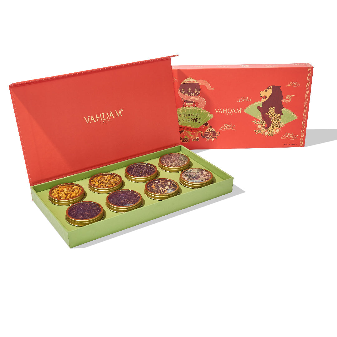 Weekend in Singapore, Holiday Tea Gift, Set of 8